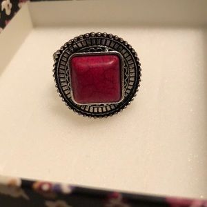 Stunning marble red stone ring
One Size Fits All